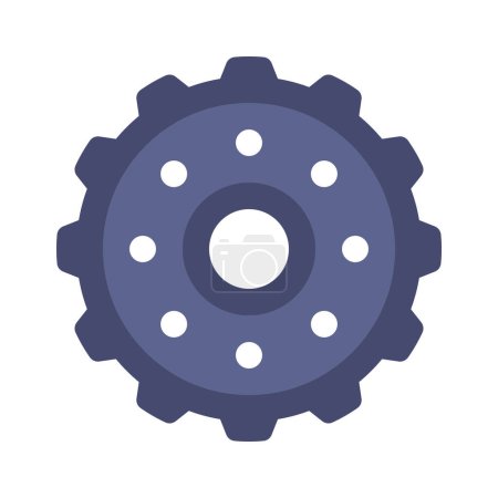 Illustration for Vector  illustration of cogwheel  web icon - Royalty Free Image