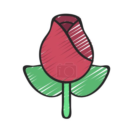 Illustration for Rose flower icon, vector illustration - Royalty Free Image