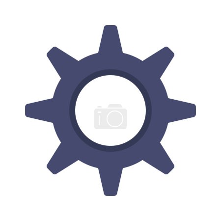 Illustration for Gear vector illustration on a white  background. - Royalty Free Image
