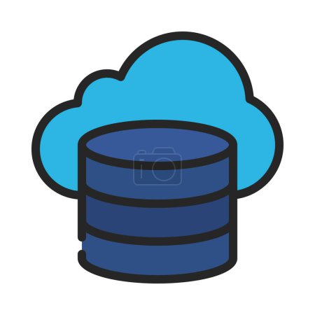 Illustration for Database Cloud Icon, Vector Illustration - Royalty Free Image