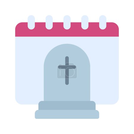 Illustration for Funeral Date icon, vector illustration - Royalty Free Image