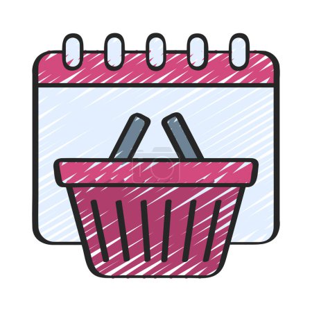 Illustration for Shopping Day web icon vector illustration - Royalty Free Image