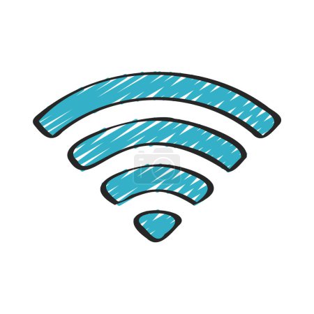 Illustration for Wifi sign icon vector illustration - Royalty Free Image