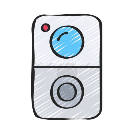 Illustration for Camera Doorbell icon vector illustration design - Royalty Free Image