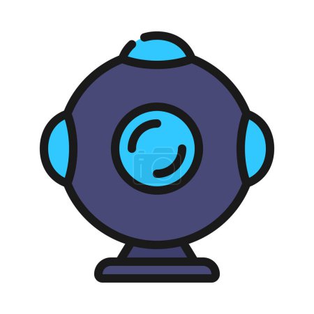 Illustration for 360 camera icon vector illustration - Royalty Free Image