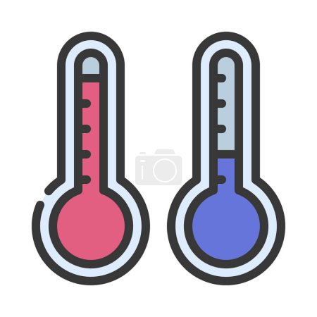 Illustration for Temperature  web icon vector illustration - Royalty Free Image