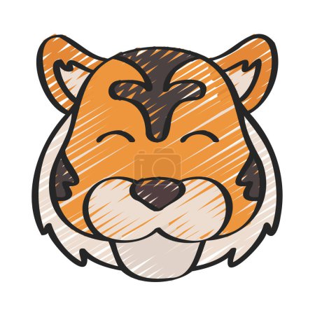 Téléchargez les illustrations : Animal, icône de tigre, illustration vectorielle - en licence libre de droit