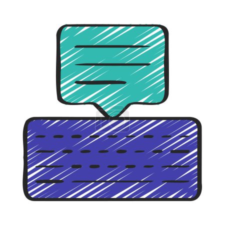 Illustration for Keyboard Typing Message icon, simple style. vector illustration - Royalty Free Image
