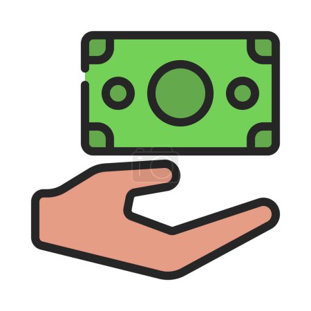Illustration for Give Money web icon vector illustration - Royalty Free Image