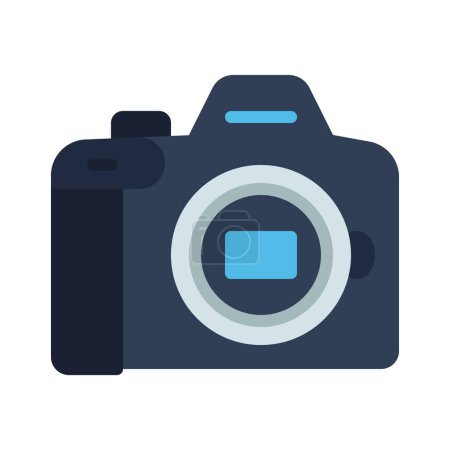 Téléchargez les illustrations : Caméra vecteur plat icône couleur - en licence libre de droit