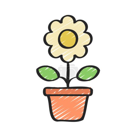 Illustration for Flower icon in trendy style isolated background - Royalty Free Image