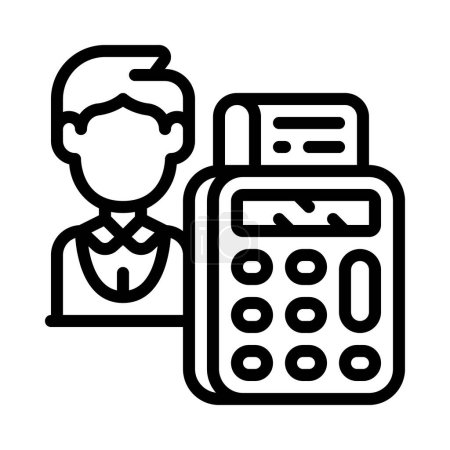 Illustration for Accountant icon. Vector style flat iconic symbol - Royalty Free Image