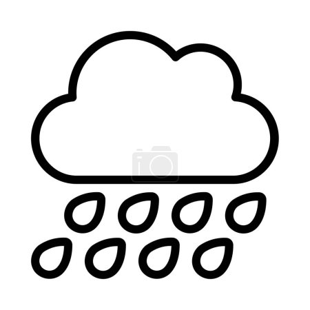 Ilustración de Icono de la nube de tormenta de lluvia, ilustración vectorial - Imagen libre de derechos