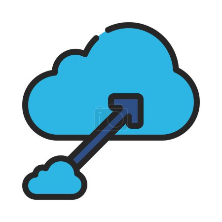Cloud Scalability Icon, Vector Illustration