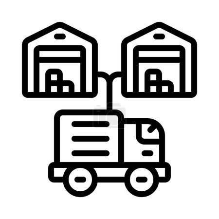 Ilustración de Icono de distribución de almacén, ilustración vectorial - Imagen libre de derechos