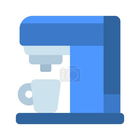 Téléchargez les illustrations : Machine à café, illustration vectorielle design simple - en licence libre de droit