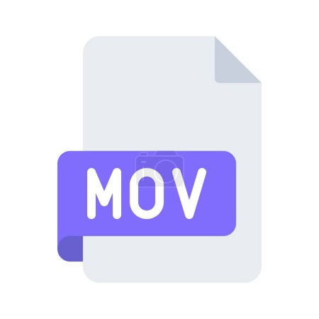 Icono del archivo MOV, ilustración vectorial