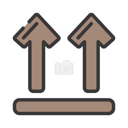 Illustration for This Way Up web icon vector illustration - Royalty Free Image