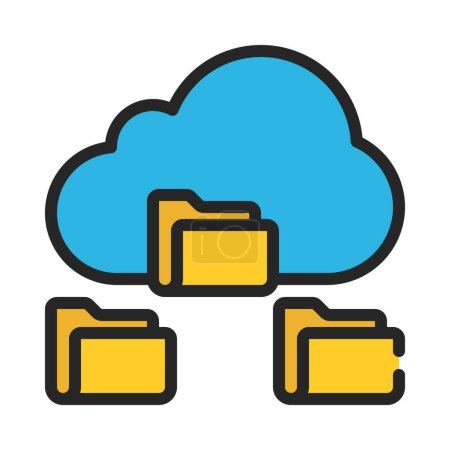 Cloud Deployment Icon, Vector Illustration