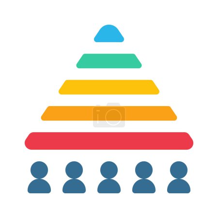 Illustration for Pyramid Chart web icon vector illustration - Royalty Free Image