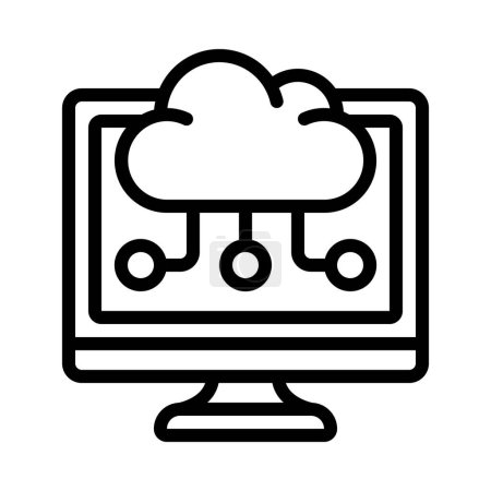 Illustration for Cloud Technologies Icon, Vector Illustration - Royalty Free Image