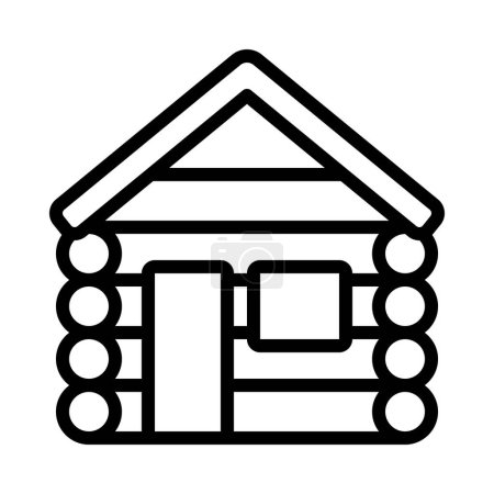 Ilustración de Log Cabin icono, ilustración vectorial - Imagen libre de derechos