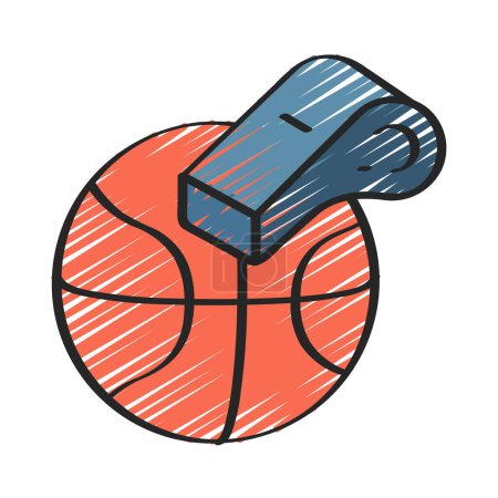 Ilustración de Baloncesto Coach icono web vector ilustración - Imagen libre de derechos
