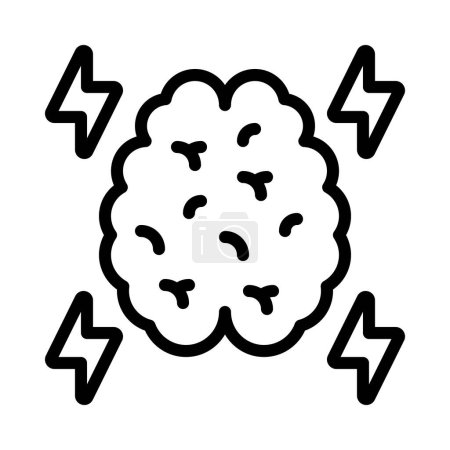 Téléchargez les illustrations : Illustration vectorielle de l'icône web Brain Storm - en licence libre de droit