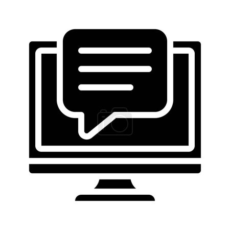 Illustration for Computer Message icon, vector illustration - Royalty Free Image