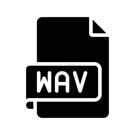 WAV-Dateisymbol, Vektorillustration