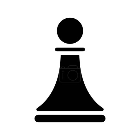 Illustration for Vector illustration of Pawn Chess Piece - Royalty Free Image
