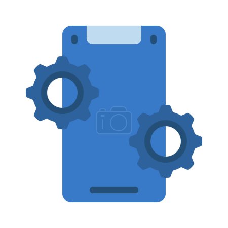 Icône d'optimisation d'applications mobiles, illustration vectorielle 