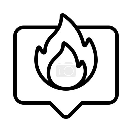 Ilustración de Icono de mensaje de fuego, ilustración vectorial - Imagen libre de derechos