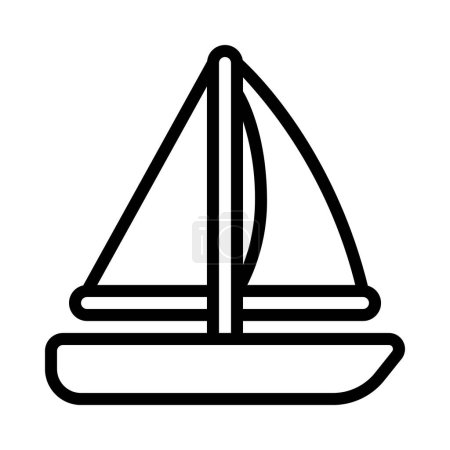 Téléchargez les illustrations : Icône bateau, illustration vectorielle simple - en licence libre de droit
