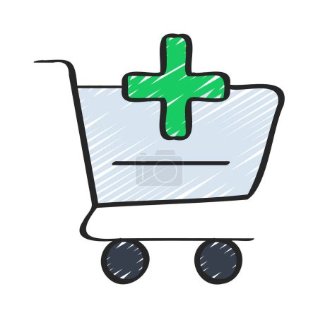 Illustration for Add to Cart web icon vector illustration - Royalty Free Image