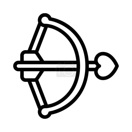Téléchargez les illustrations : Illustration vectorielle de l'icône de l'arc de Cupidon - en licence libre de droit