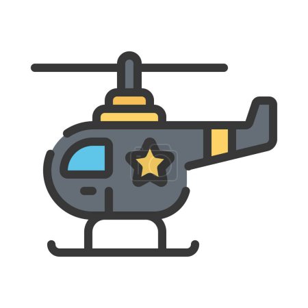 Illustration for Helicopter. web icon simple illustration - Royalty Free Image
