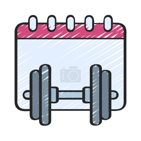 Illustration for Gym Day web icon vector illustration - Royalty Free Image