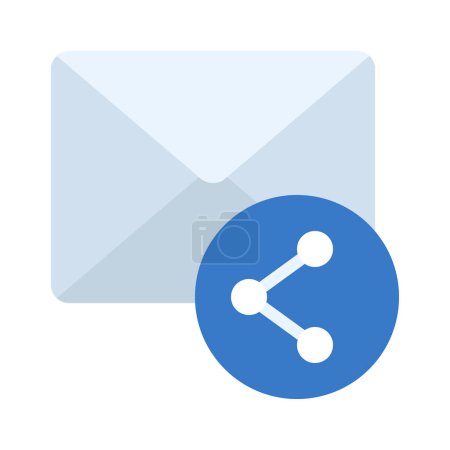Ilustración de Compartir icono de correo electrónico, vector de ilustración - Imagen libre de derechos