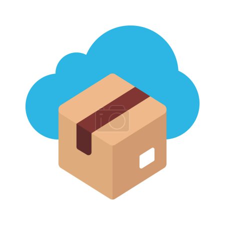 Illustration for Cloud Delivery Icon, Vector Illustration - Royalty Free Image