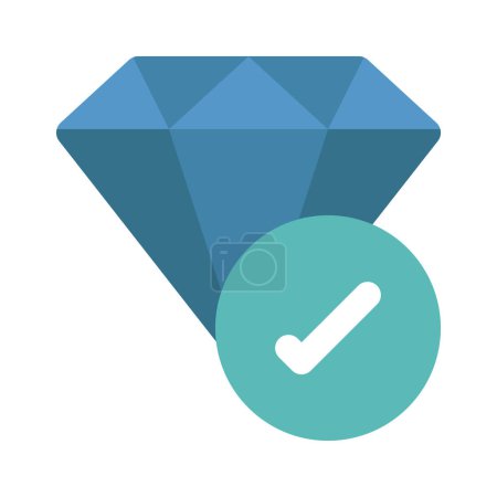 Ilustración de Icono de calidad de diamante vector ilustración - Imagen libre de derechos