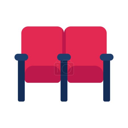 Illustration for Cinema Seat web icon vector illustration - Royalty Free Image