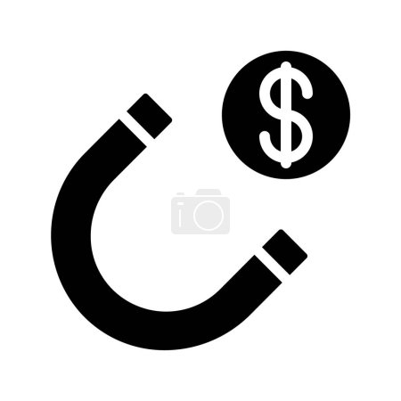 Ilustración de Imán de dinero icono web vector ilustración - Imagen libre de derechos