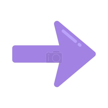 Ilustración de Flecha derecha icono web vector ilustración - Imagen libre de derechos