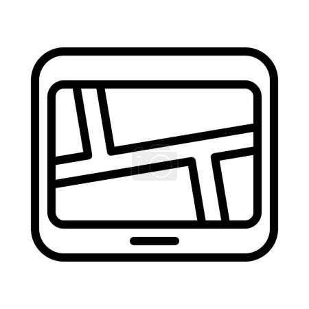 Illustration for GPS Device web icon. vector illustration - Royalty Free Image