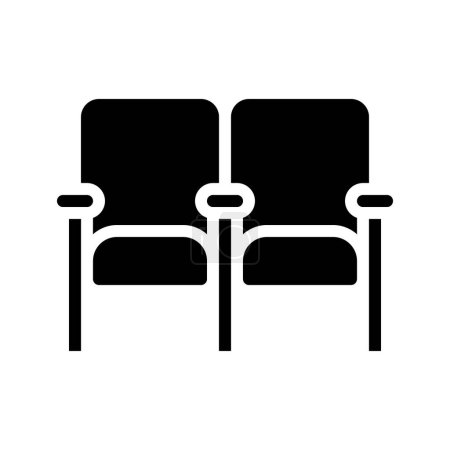 Ilustración de Cinema Seat icono web vector ilustración - Imagen libre de derechos