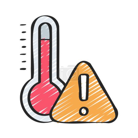 Illustration for Temperature  web icon vector illustration - Royalty Free Image