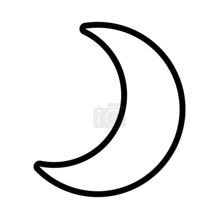 Illustration for Crescent Moon web icon vector illustration - Royalty Free Image