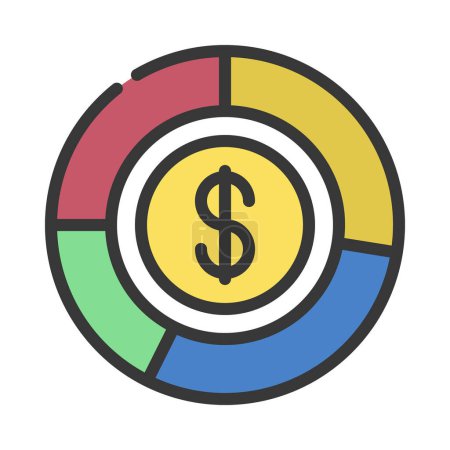 Ilustración de Icono de datos de dinero, ilustración vectorial - Imagen libre de derechos