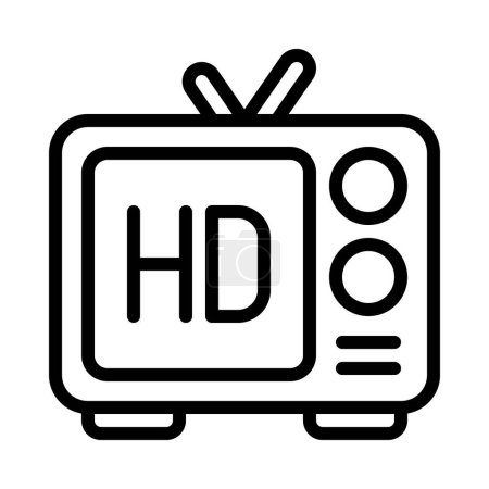 Illustration for HD TV  icon vector sign - Royalty Free Image